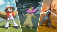The fully evolved starters of Pokemon Legends Arceus (Image via The Pokemon Company)